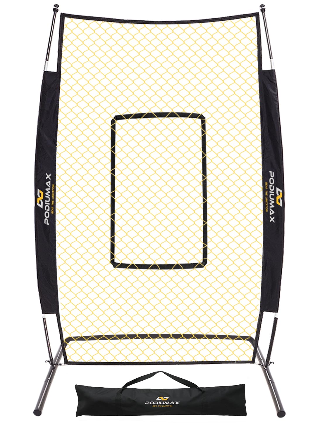 PodiuMax screen in backyard training setting enabling realistic practice sessions