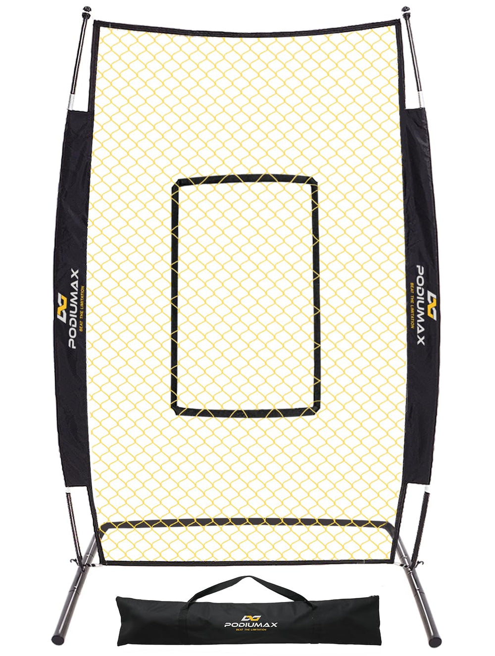 PodiuMax screen in backyard training setting enabling realistic practice sessions