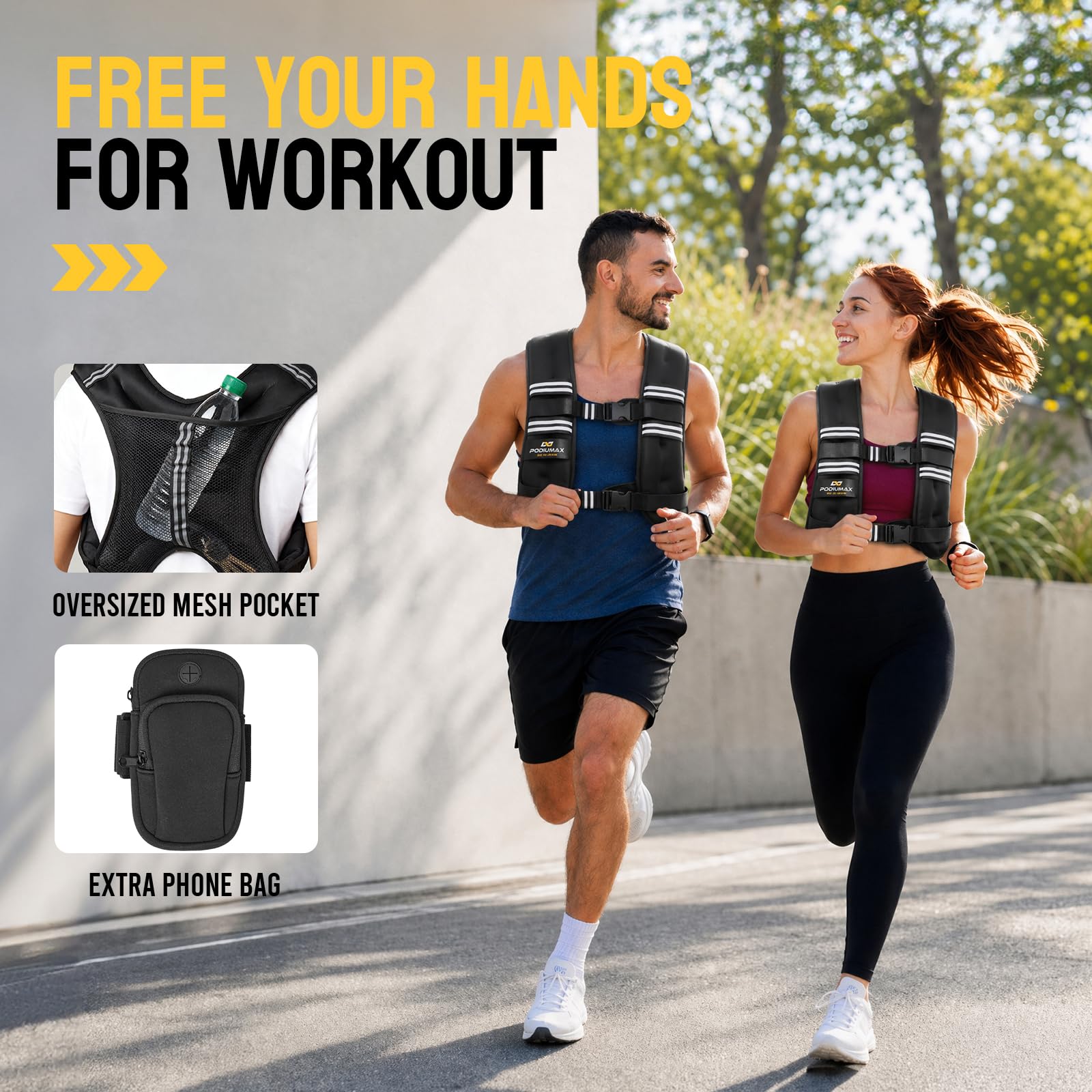 PodiuMax breathable mesh fabric close-up for cooling comfort during workouts