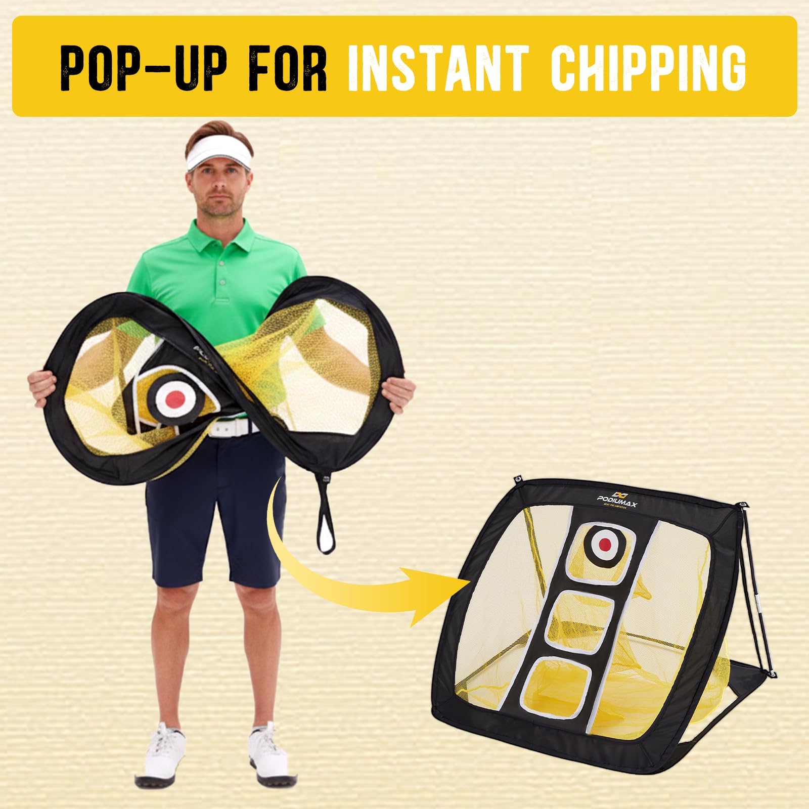 PodiuMax folded in carry bag for compact transport and easy storage