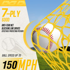 PodiuMax in-use with pitcher protected behind the screen during batting practice