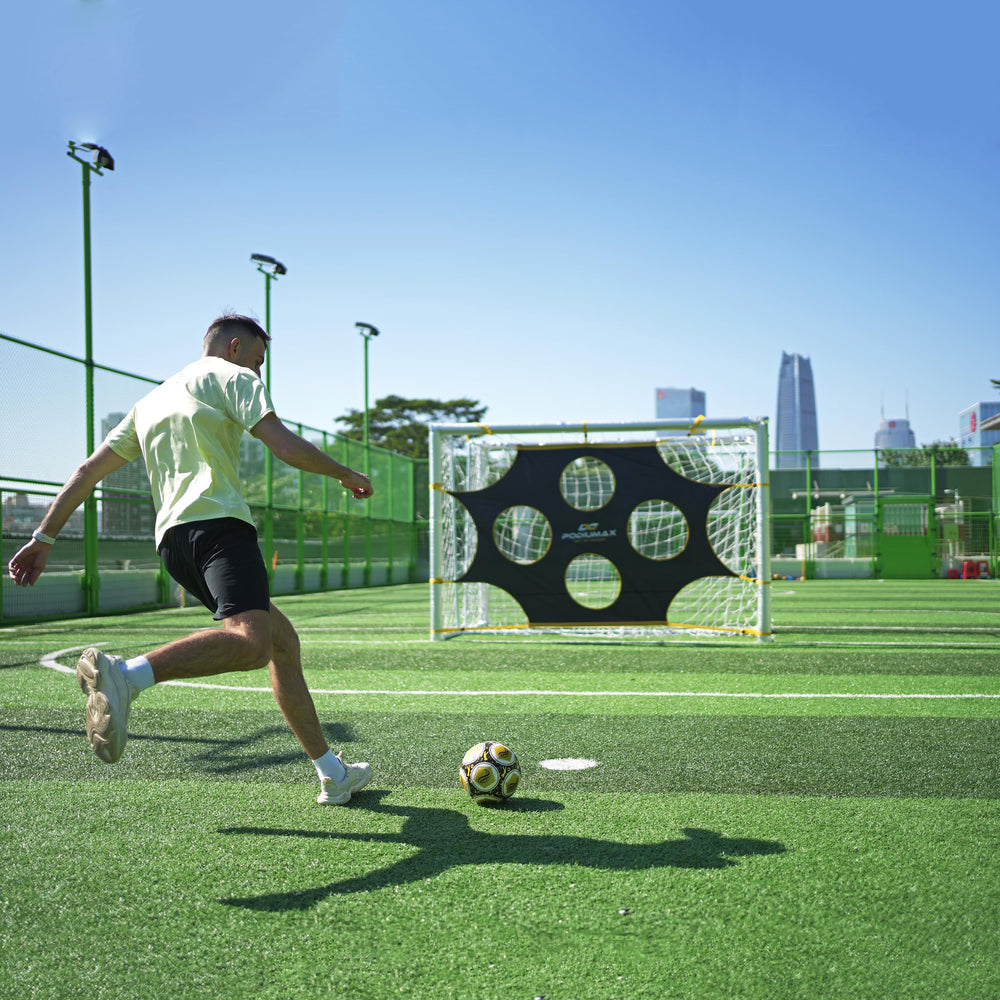 PodiuMax backyard training setup showing net in use for regular practice benefit