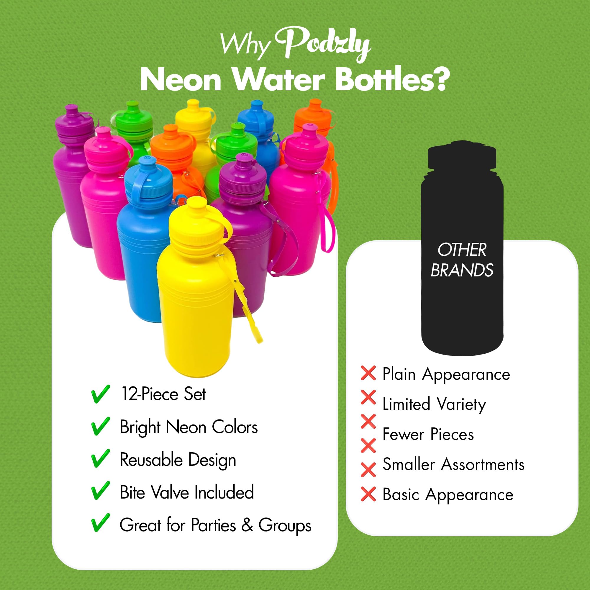 Podzly bottle with name sticker demonstrating personalization to avoid mix-ups