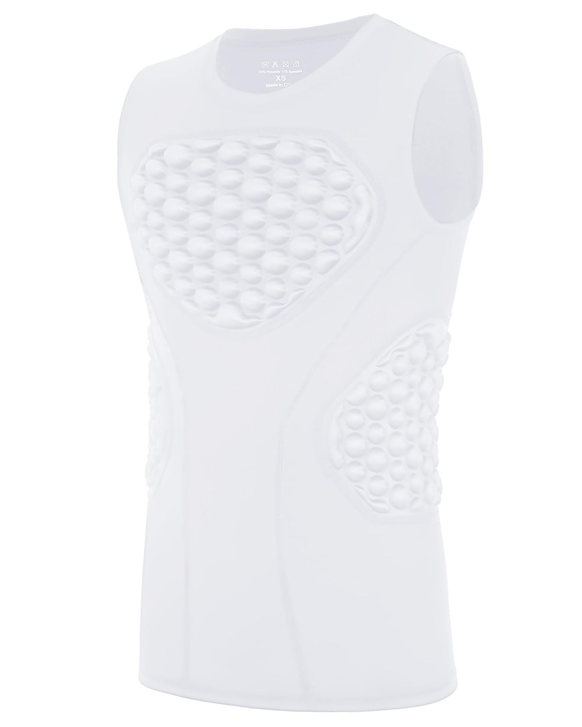Poekuao front view of chest protector showing full coverage and secure fit