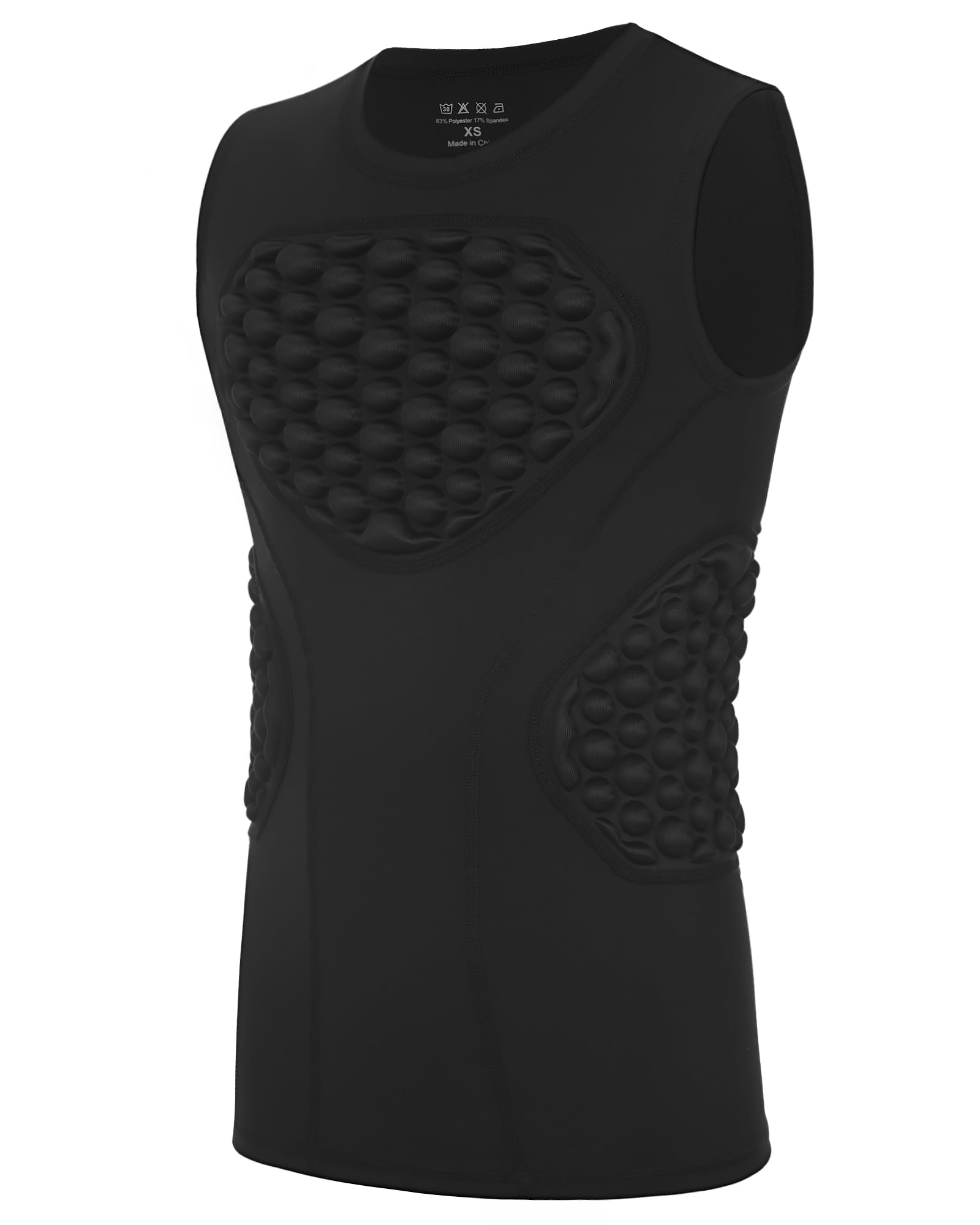 Poekuao front view showing chest protector and streamlined fit for comfortable protection
