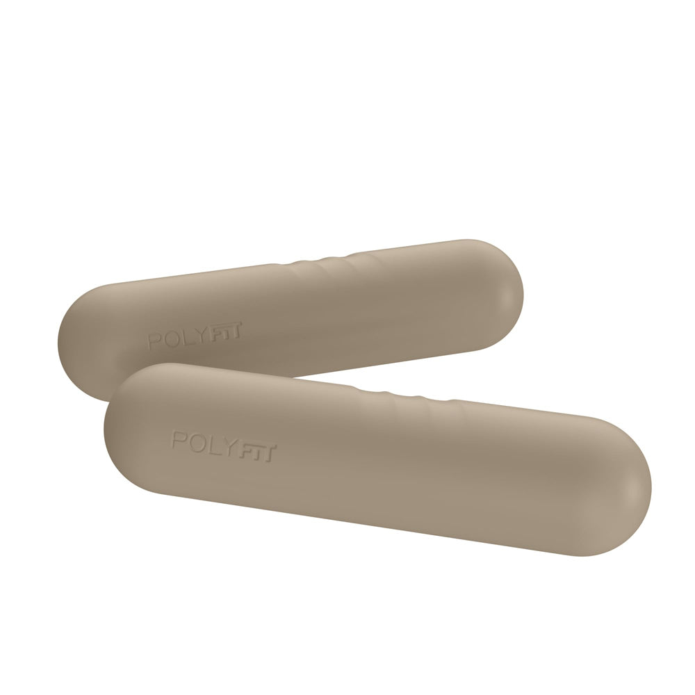 Polyfit front view of dumbbell bars showing neat packaging and color options, easy selection benefit