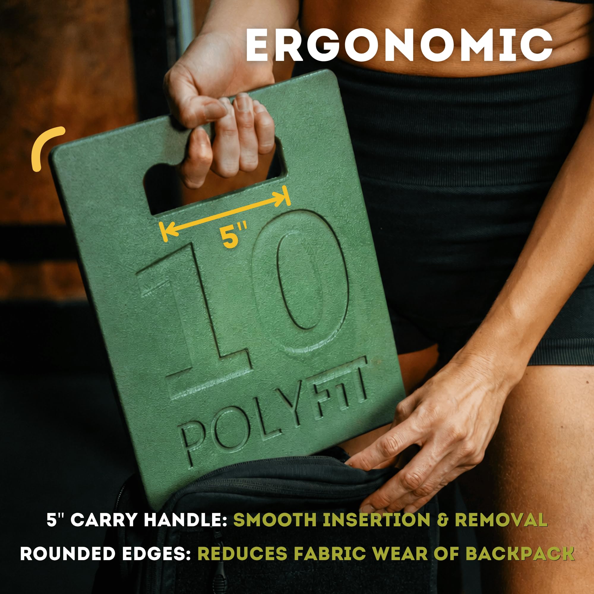 Polyfit rounded edge and coated finish close-up protecting backpack fabric