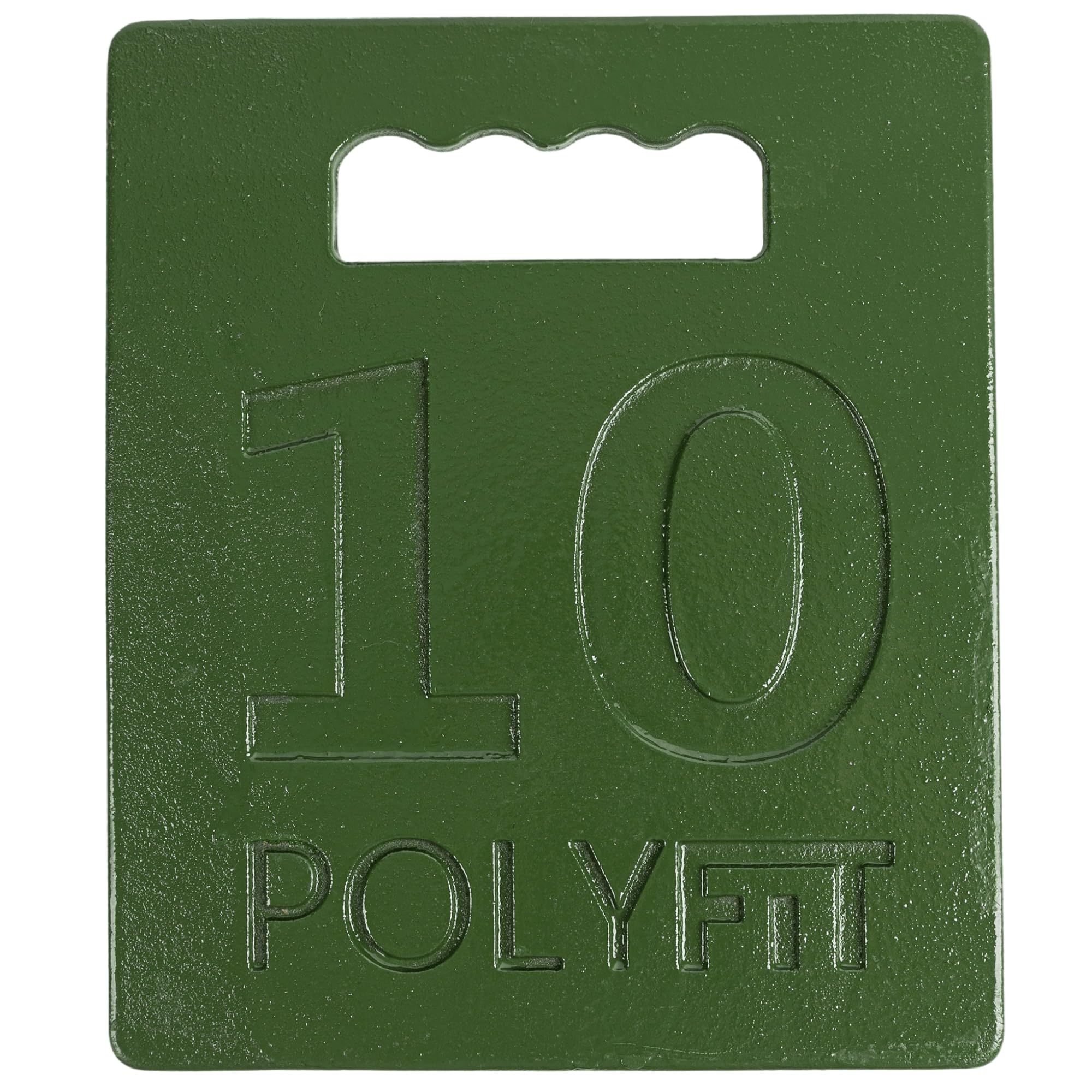 Polyfit front view of rucking plate showing flat profile and handle, durable fit