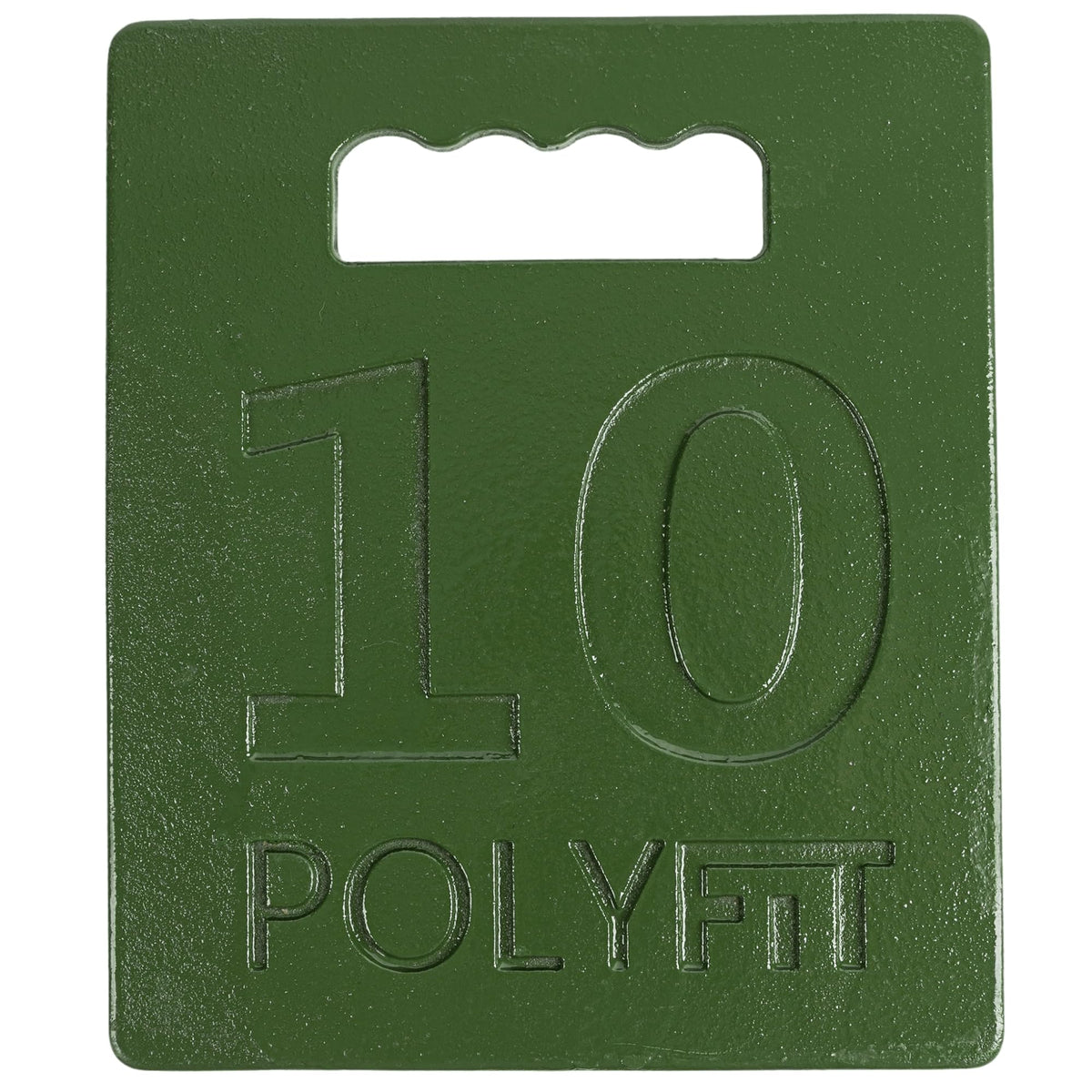Polyfit front view of rucking plate showing flat profile and handle, durable fit