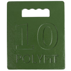 Polyfit front view of rucking plate showing flat profile and handle, durable fit