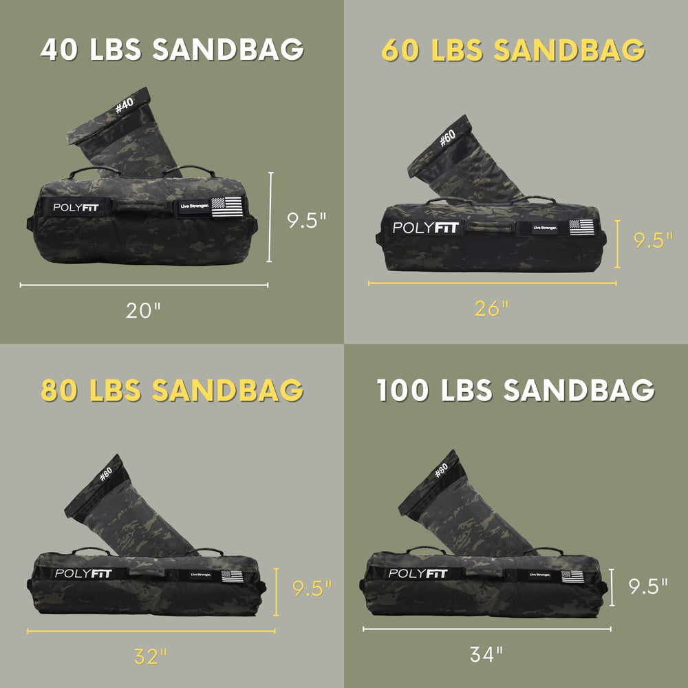 Polyfit sandbag pro in use shoulder carry showing functional training benefit and stability