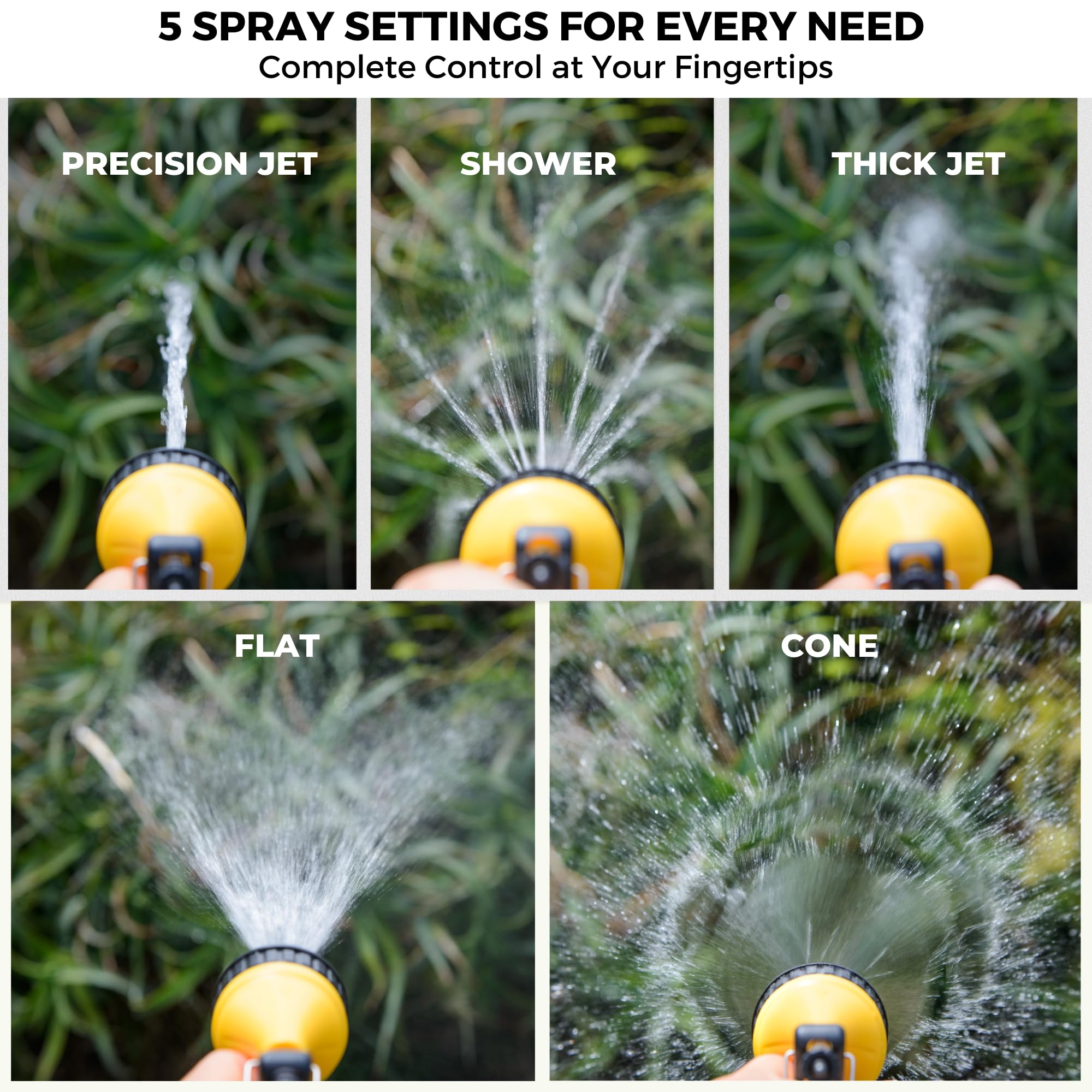 Pomo rinsing a dog showing gentle to strong spray options for pet cleaning benefit