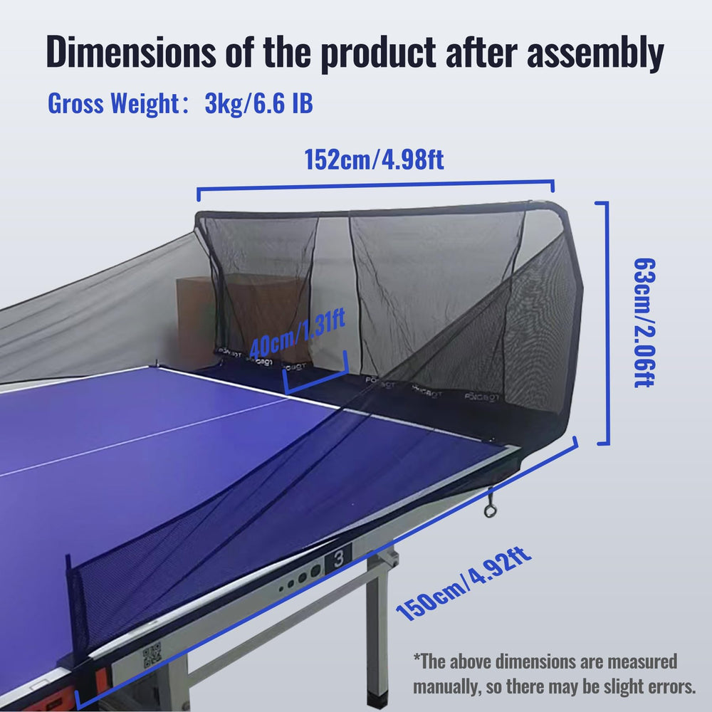 PONGBOT packed for storage folded flat for convenient transport and stowing
