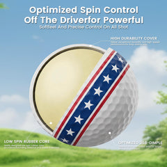 Ponsonbay golf ball resting in grass illustrating durable playable performance
