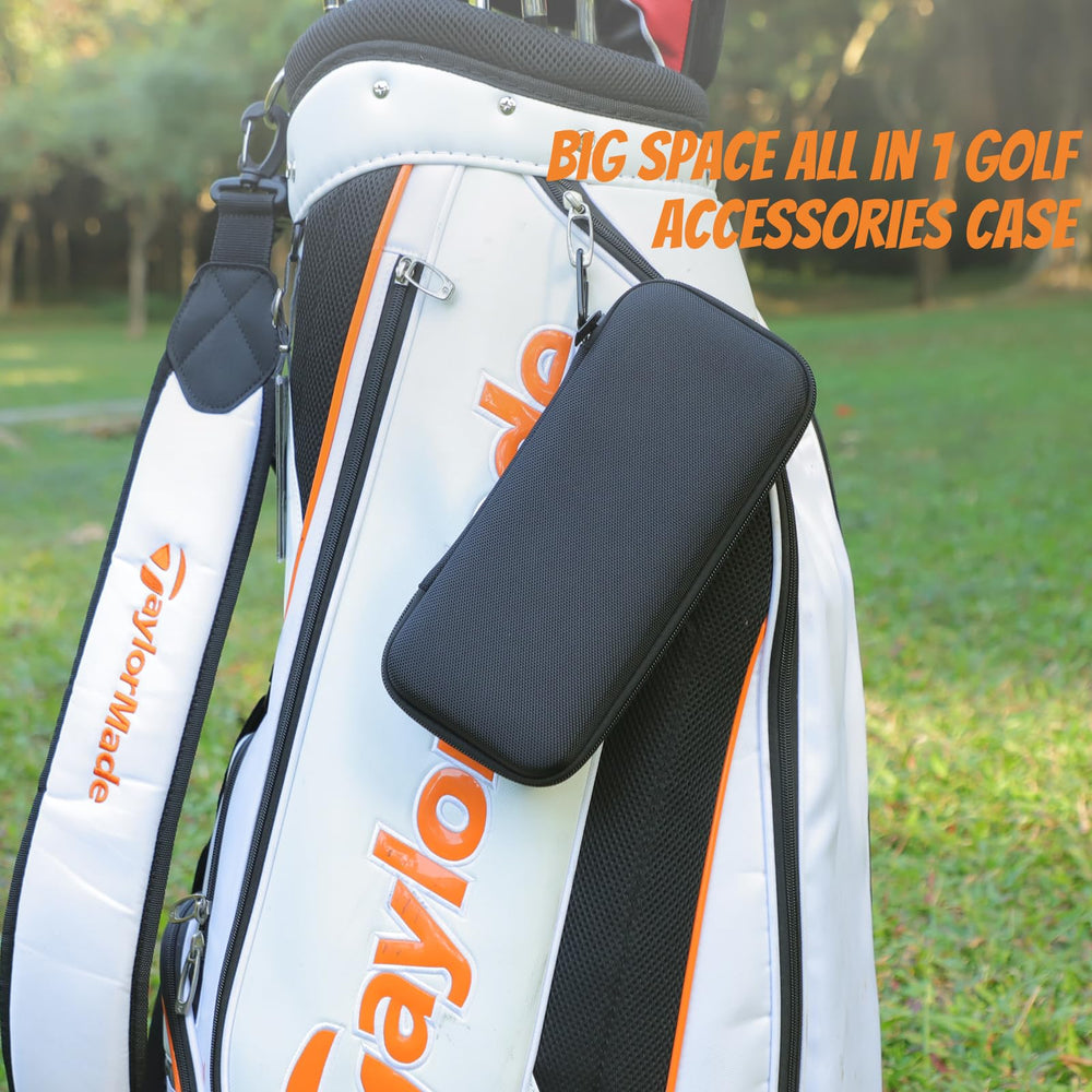 Ponsonbay attached to golf bag demonstrating hands-free carrying benefit