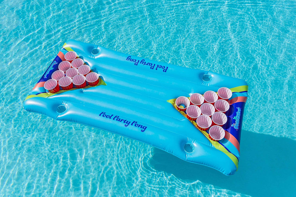 Poolcandy deflated and folded for storage, saves trunk space