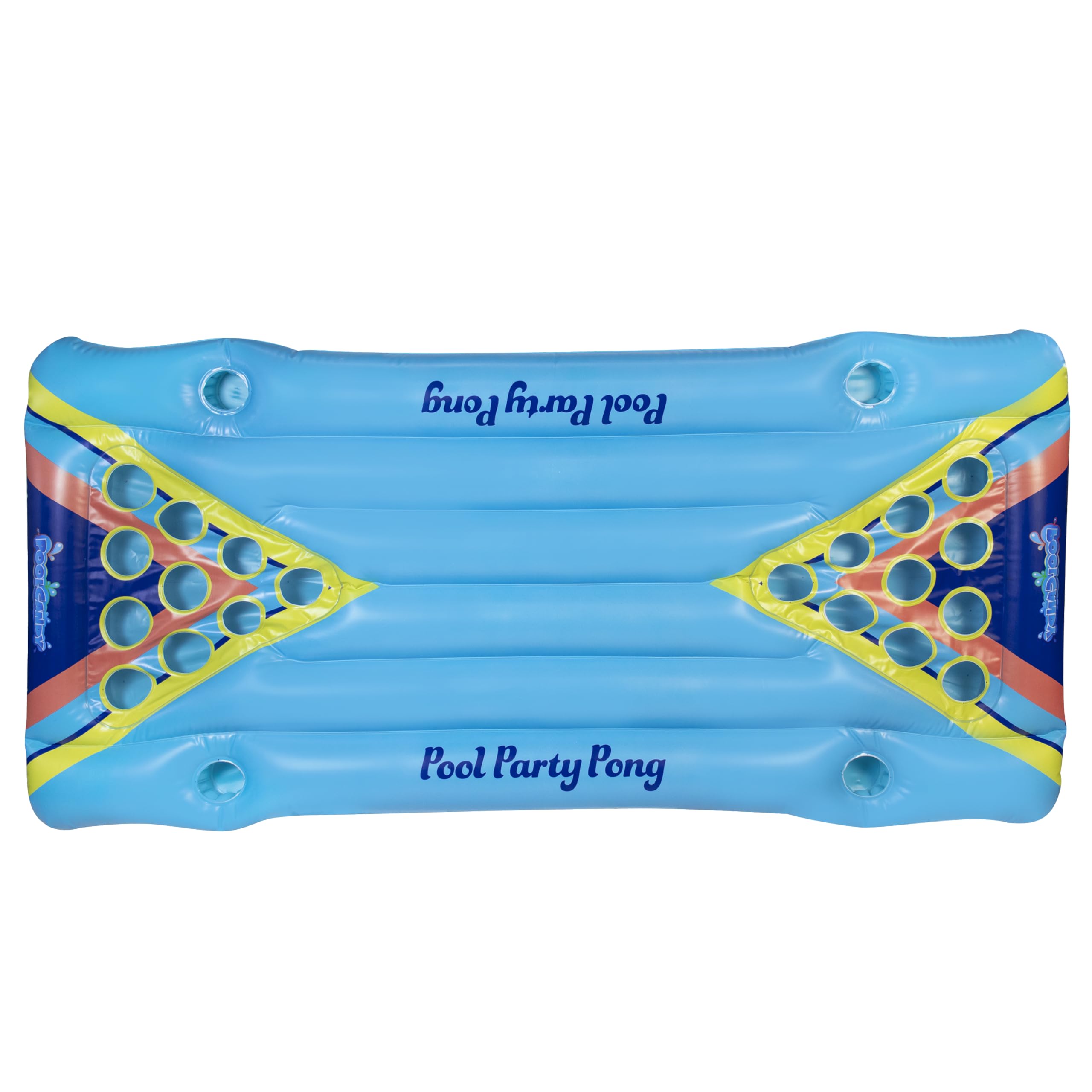 Poolcandy front view inflated showing targets, encouraging group play