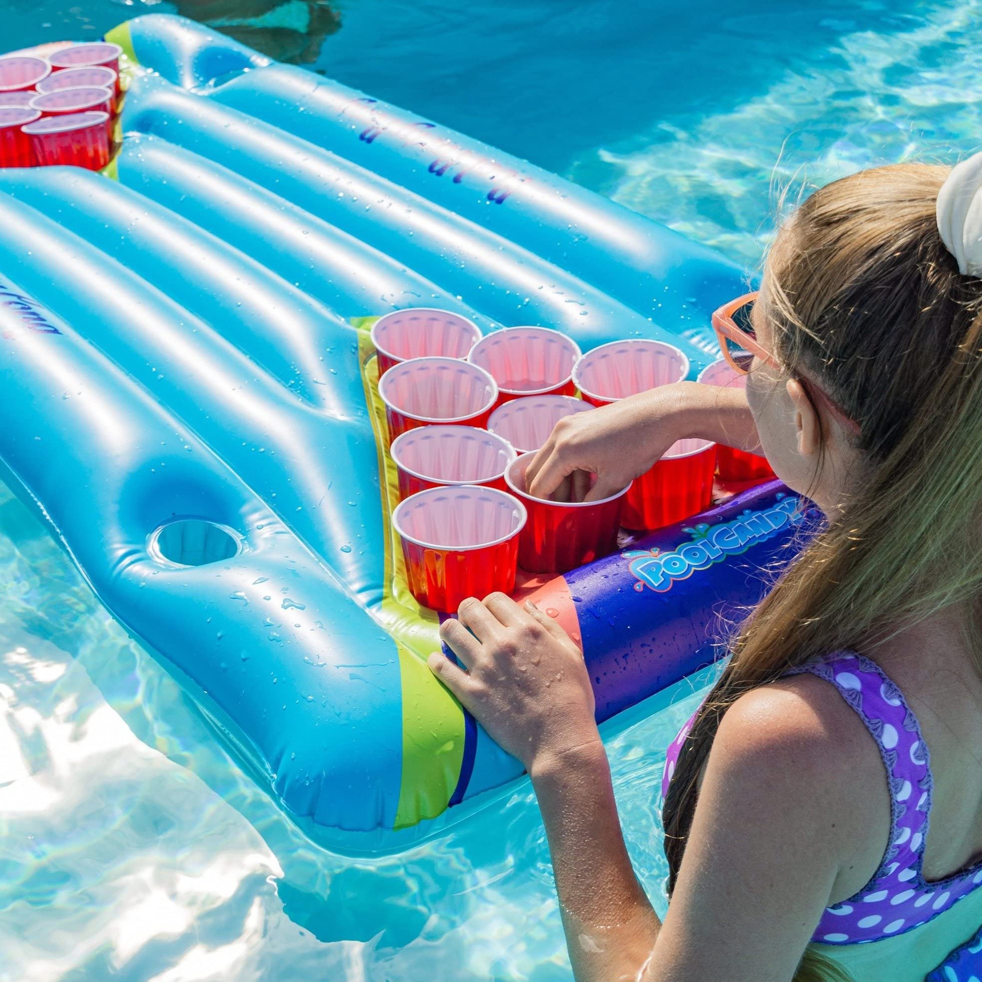Poolcandy in a backyard BBQ scene, boosts party entertainment