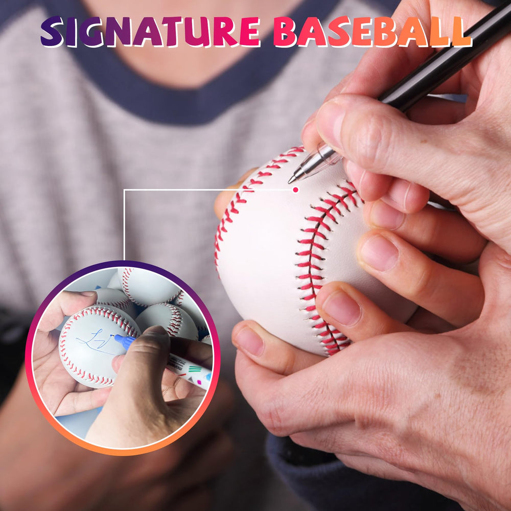 Poosue baseball in glove demonstrating proper fit and improved catching confidence