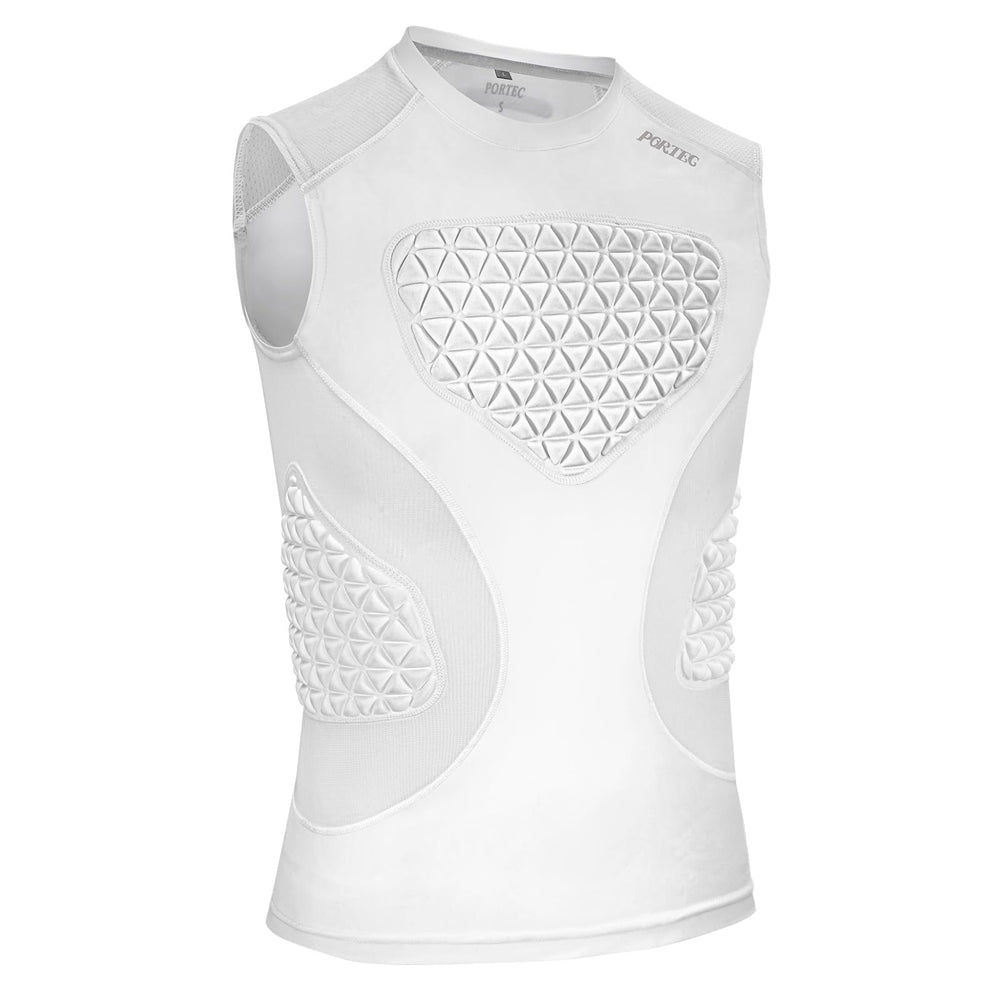PORTEC front view showing chest padding and slim protective fit
