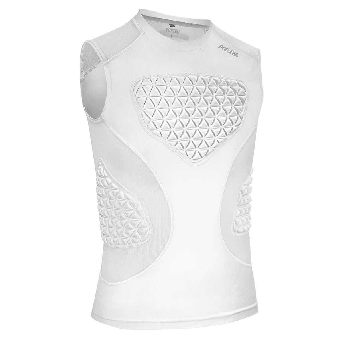 PORTEC front view showing chest padding and slim protective fit