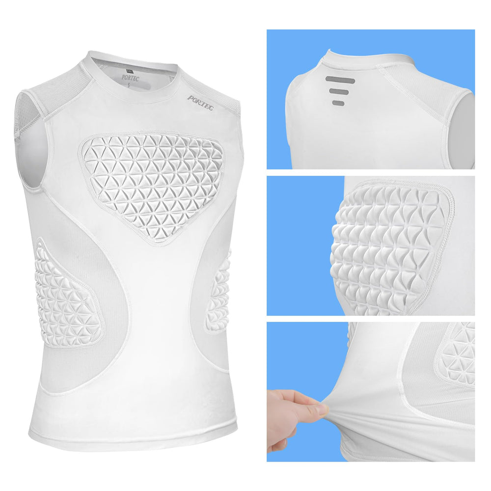 PORTEC size comparison on youth manikin illustrating proper fit