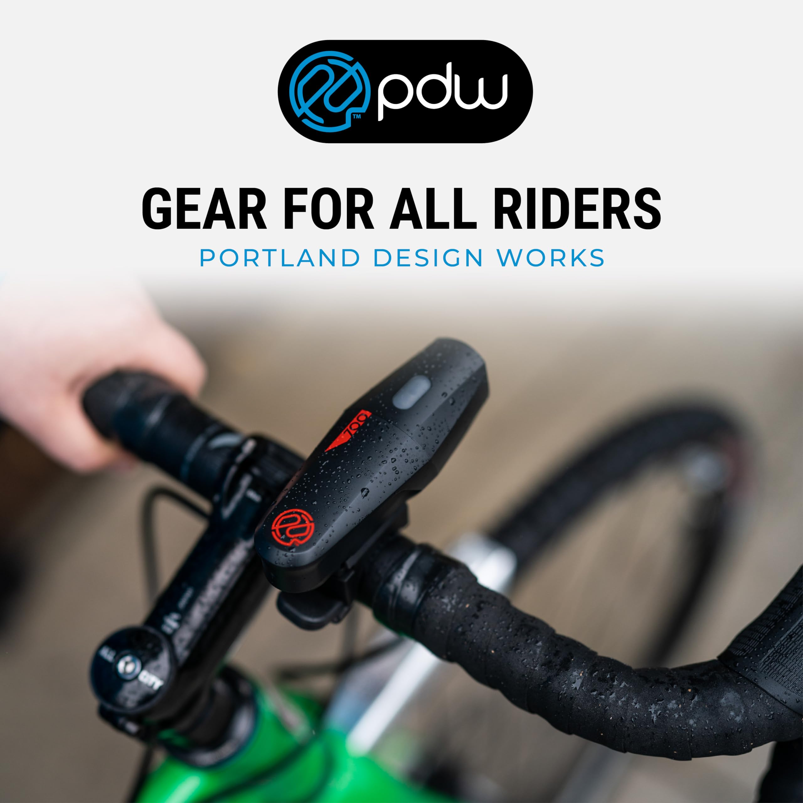 Commuter bike with Portland Design Works City Rover illuminated for daytime visibility benefit