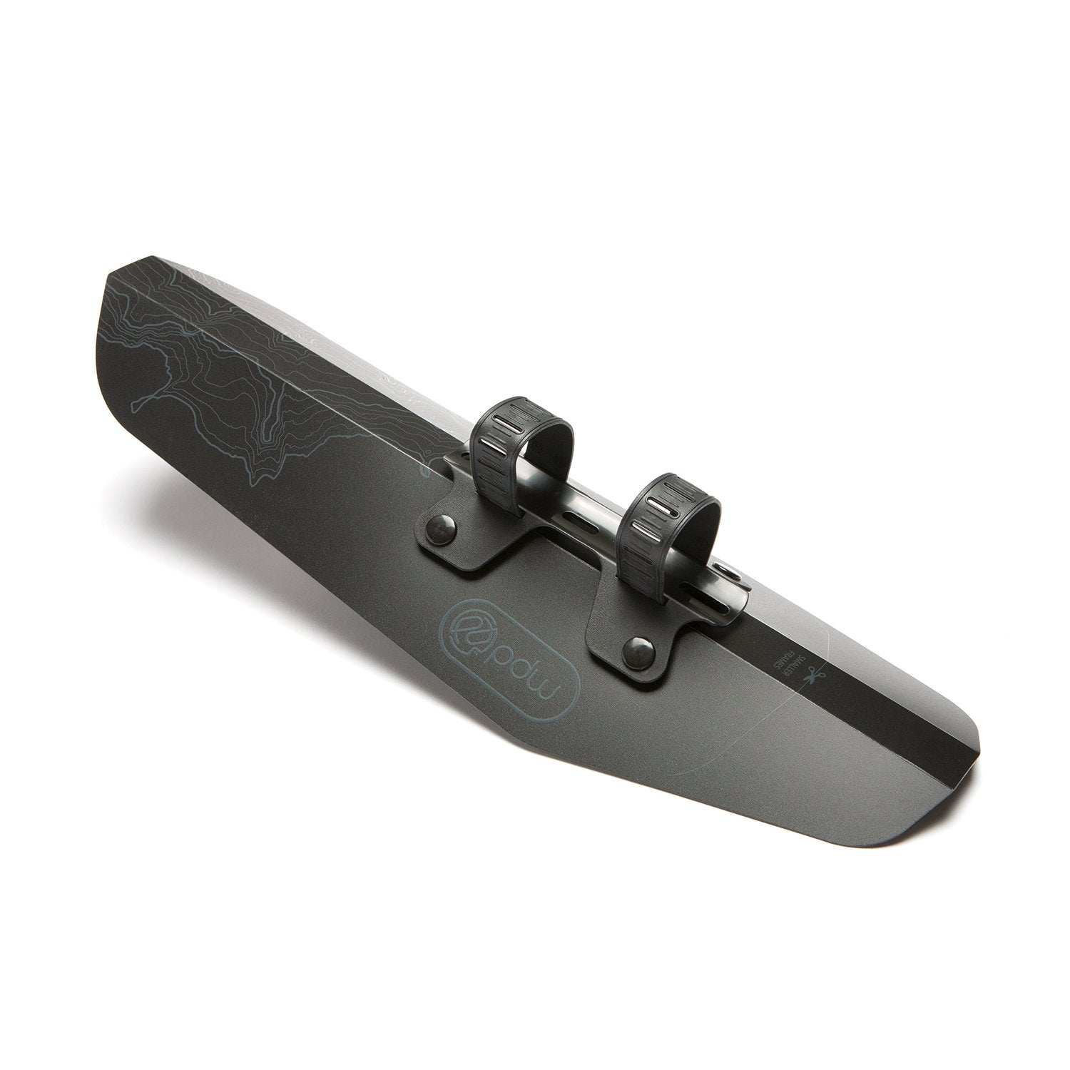 Portland Design Works front view of Mud Shovel showing wide 203mm coverage and protection