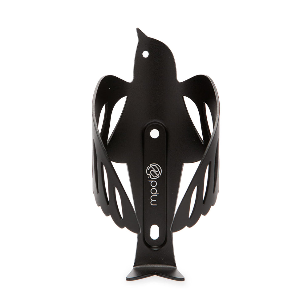 Portland Design Works Sparrow Cage front view showing sleek black profile and lightweight design