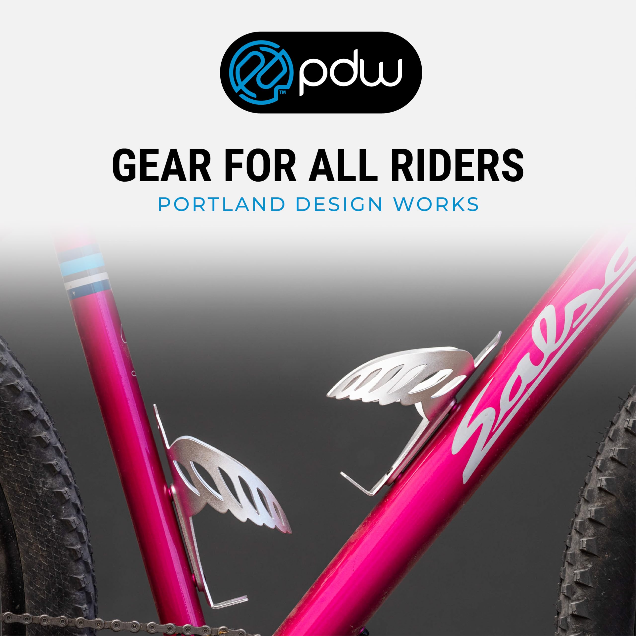 Portland Design Works Sparrow Cage on a gravel bike in outdoor scene showing practical, stylish use