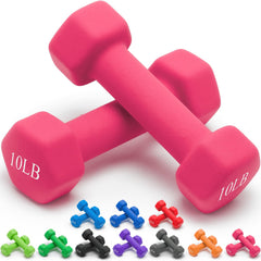 Portzon dumbbell front pair showing hex shape and compact storage benefit