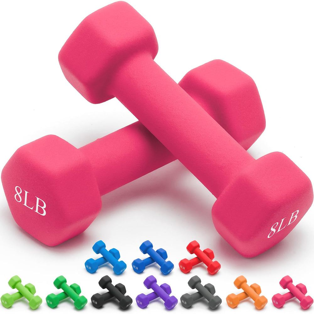 Portzon dumbbell front view showing color and hex shape for safe storage
