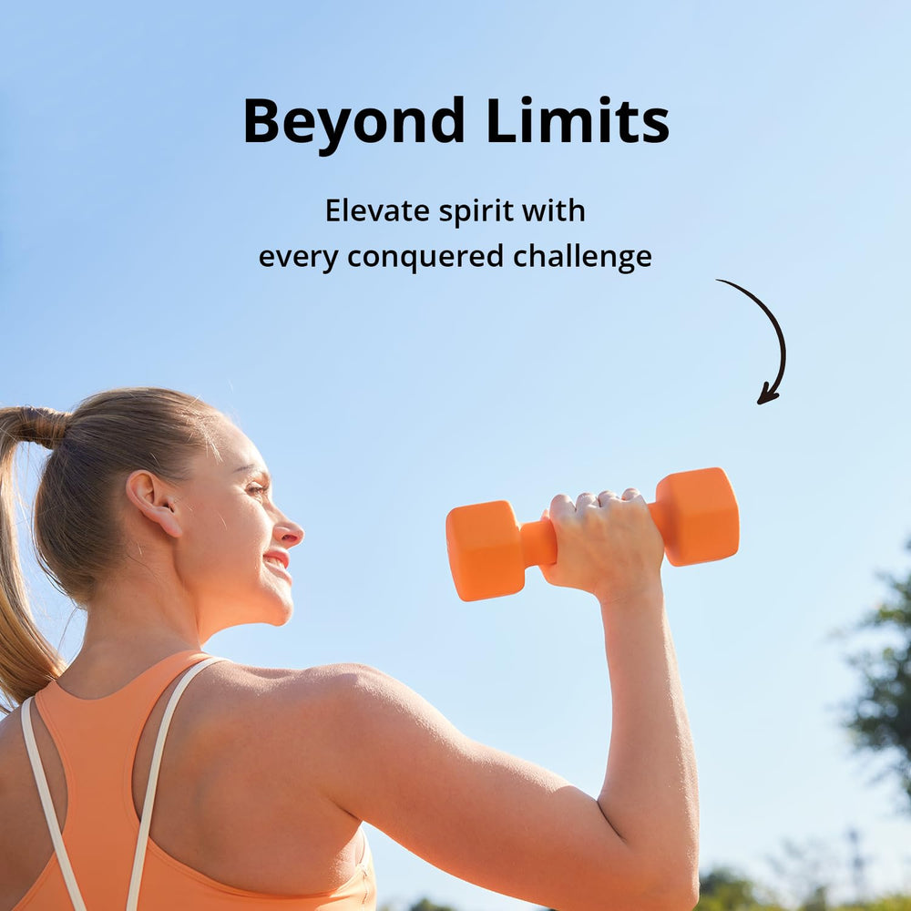 Portzon dumbbell used during lunge demonstrating stability and control