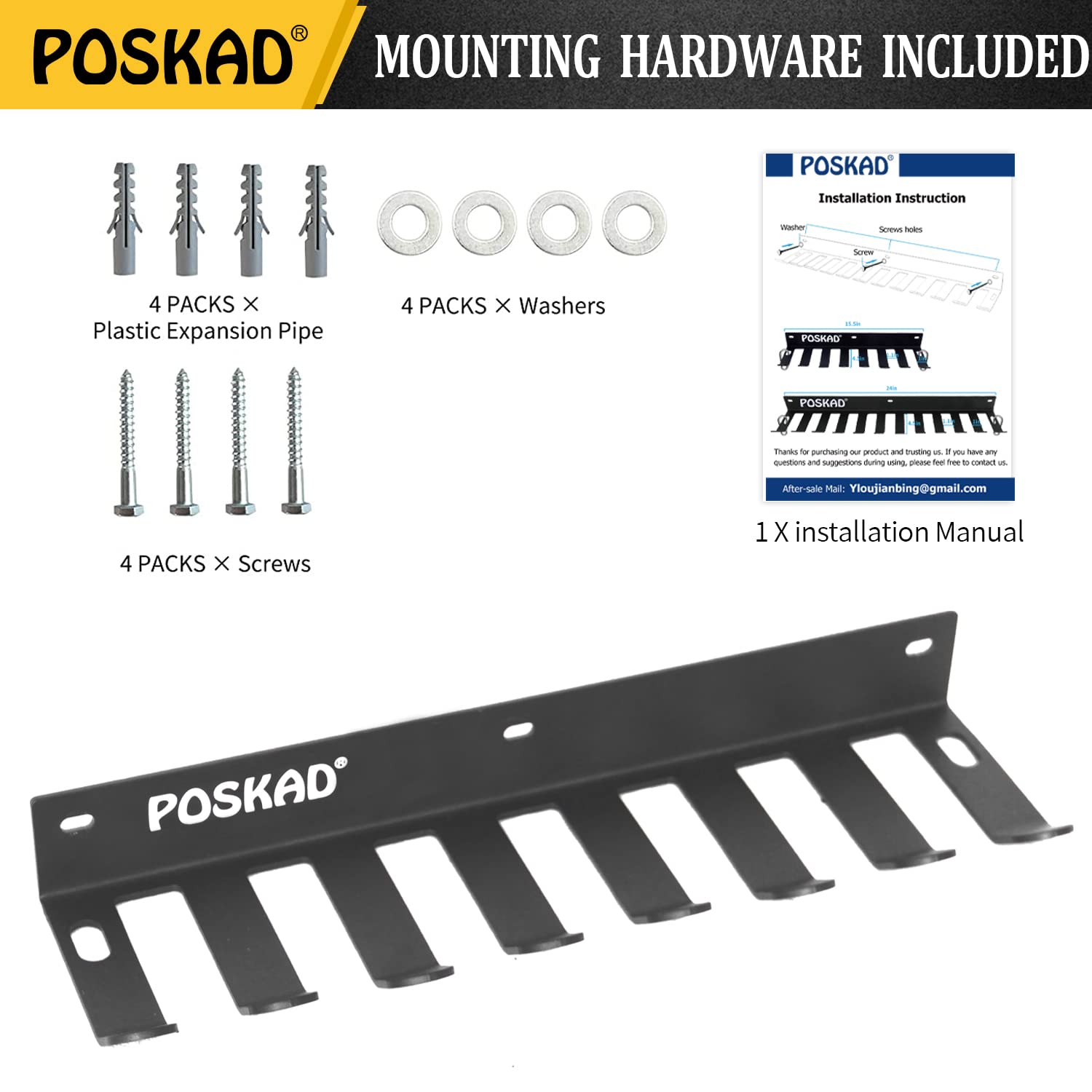 Poskad storing resistance bands and jump ropes showing easy-access benefit
