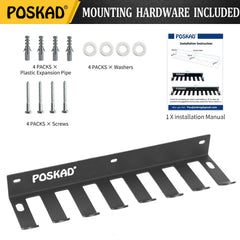 Poskad storing resistance bands and jump ropes showing easy-access benefit