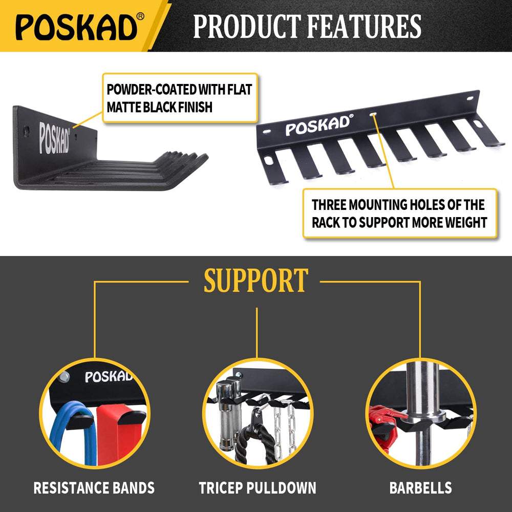 Poskad hook close-up steel detail highlighting durable powder-coated finish