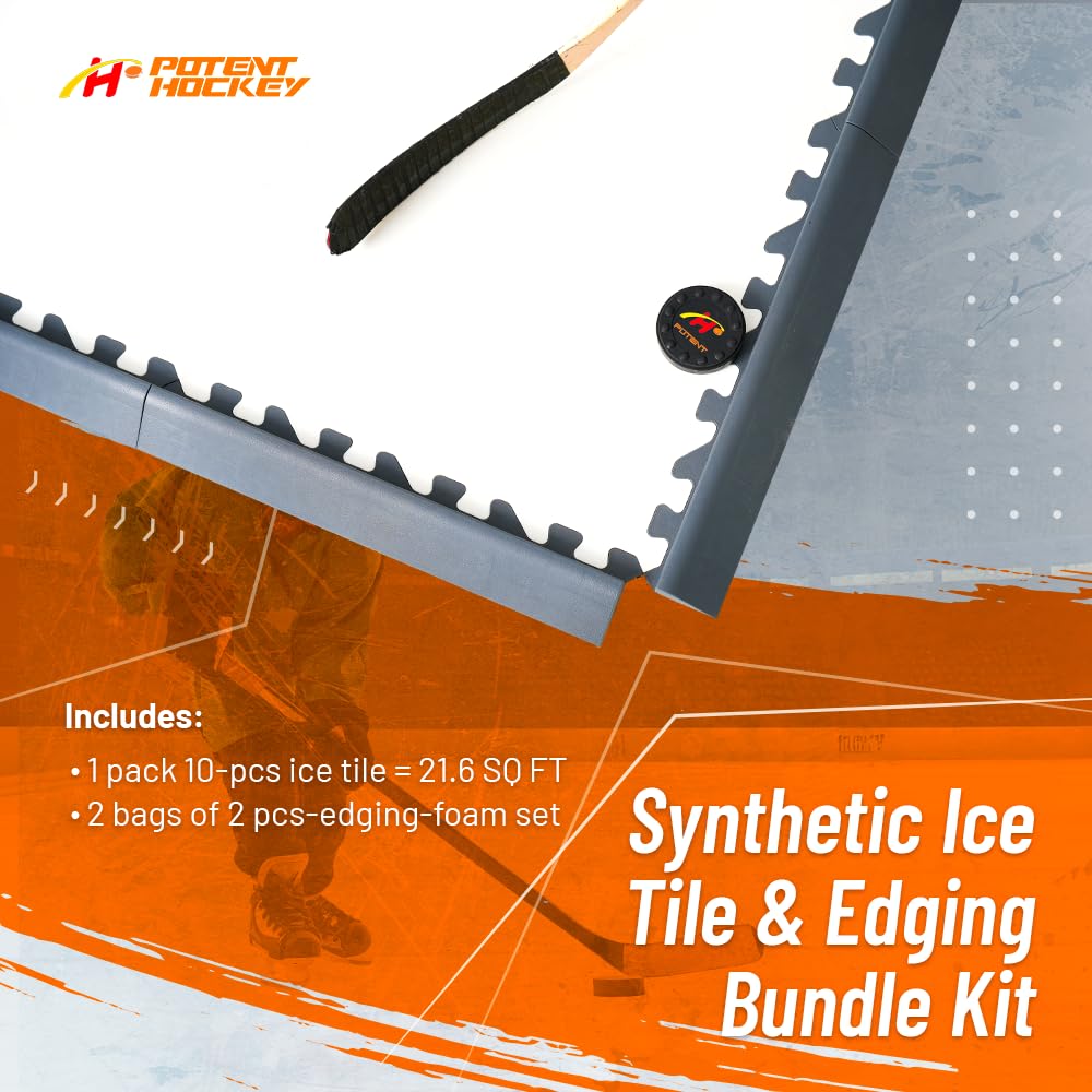 Potent Hockey close texture of synthetic tile highlighting realistic glide
