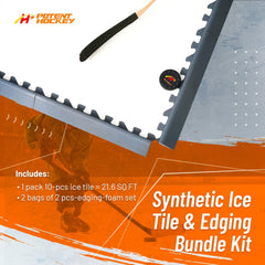 Potent Hockey close texture of synthetic tile highlighting realistic glide