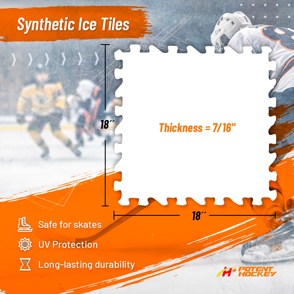 Potent Hockey puck stopper edging detail keeping pucks contained