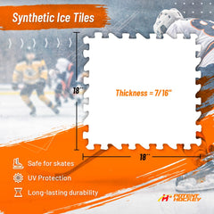 Potent Hockey puck stopper edging detail keeping pucks contained