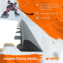 Potent Hockey rebounder foam in action improving passing repetition