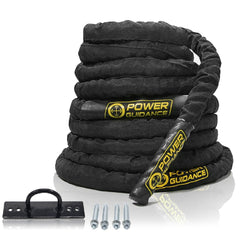 POWER GUIDANCE front packaging view showing full rope and included anchor strap for quick setup