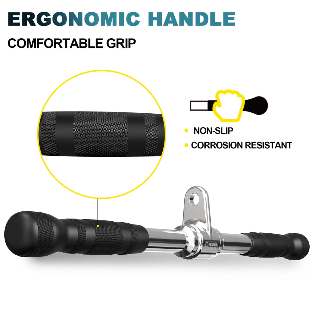 POWER GUIDANCE straight rotating bar detail highlighting textured rubber comfort