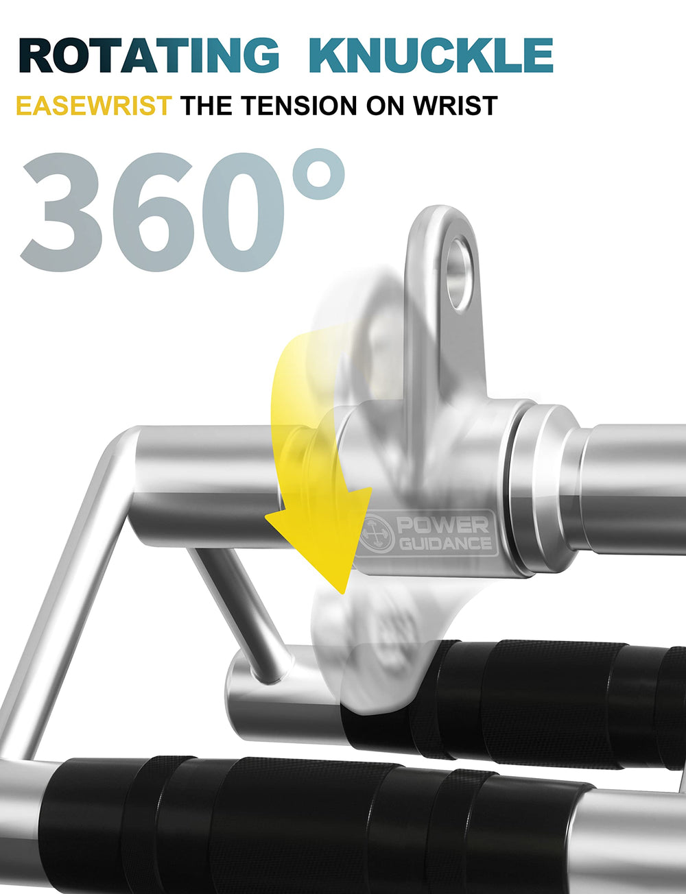 POWER GUIDANCE V handle with rotation angled view reducing wrist strain