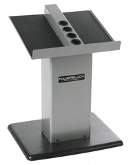 POWERBLOCK front view of stand showing stable base and clean storage benefit