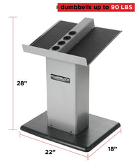 POWERBLOCK top adhesive tray mat close-up protecting dumbbells and finish