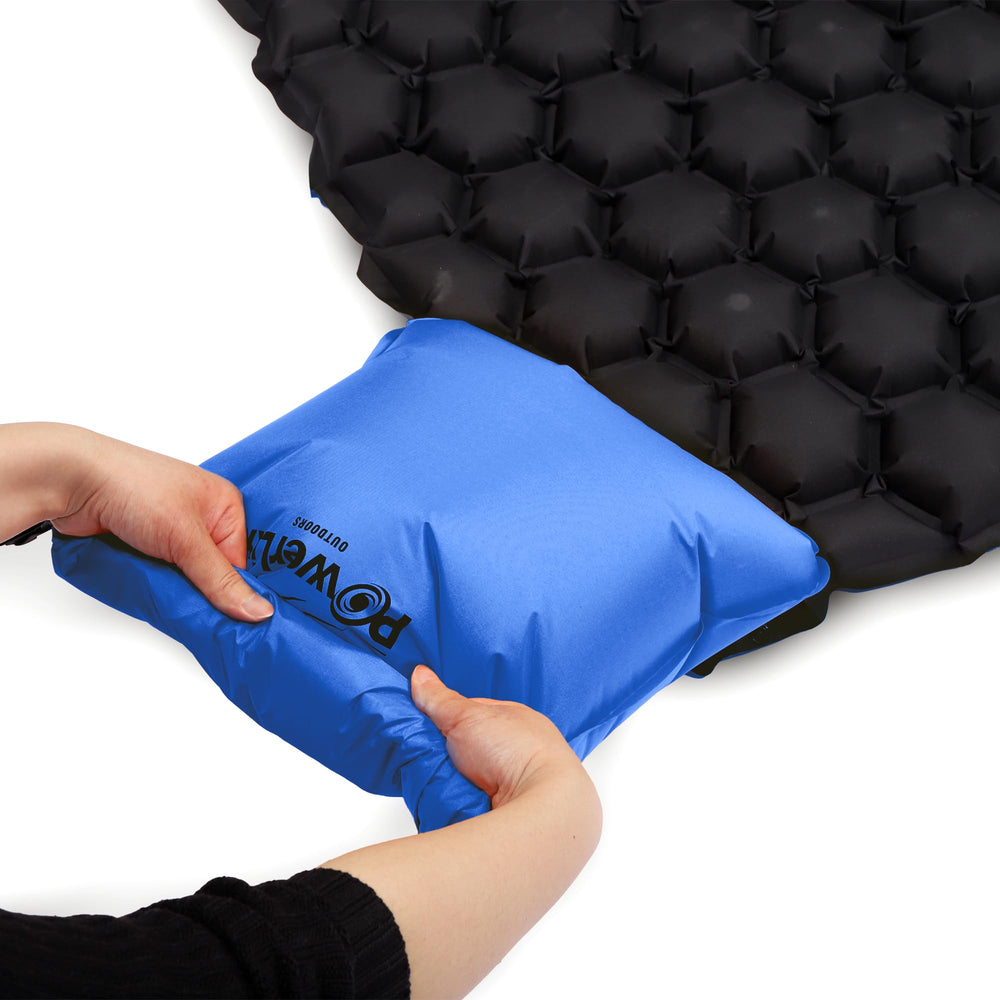 POWERLIX inflating bag and valve shown for quick moisture-free inflation