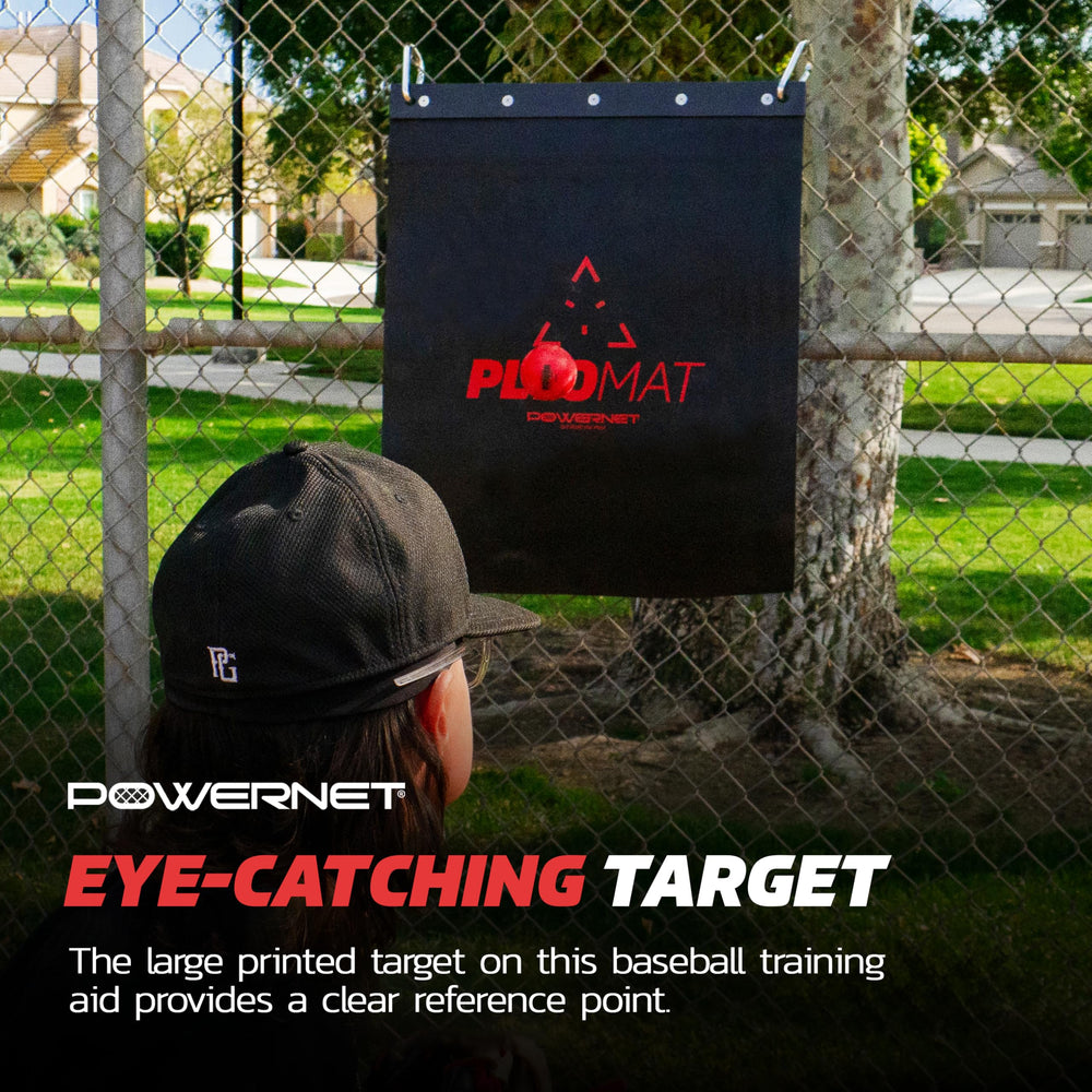 PowerNet size comparison with a baseball showing target scale and coverage