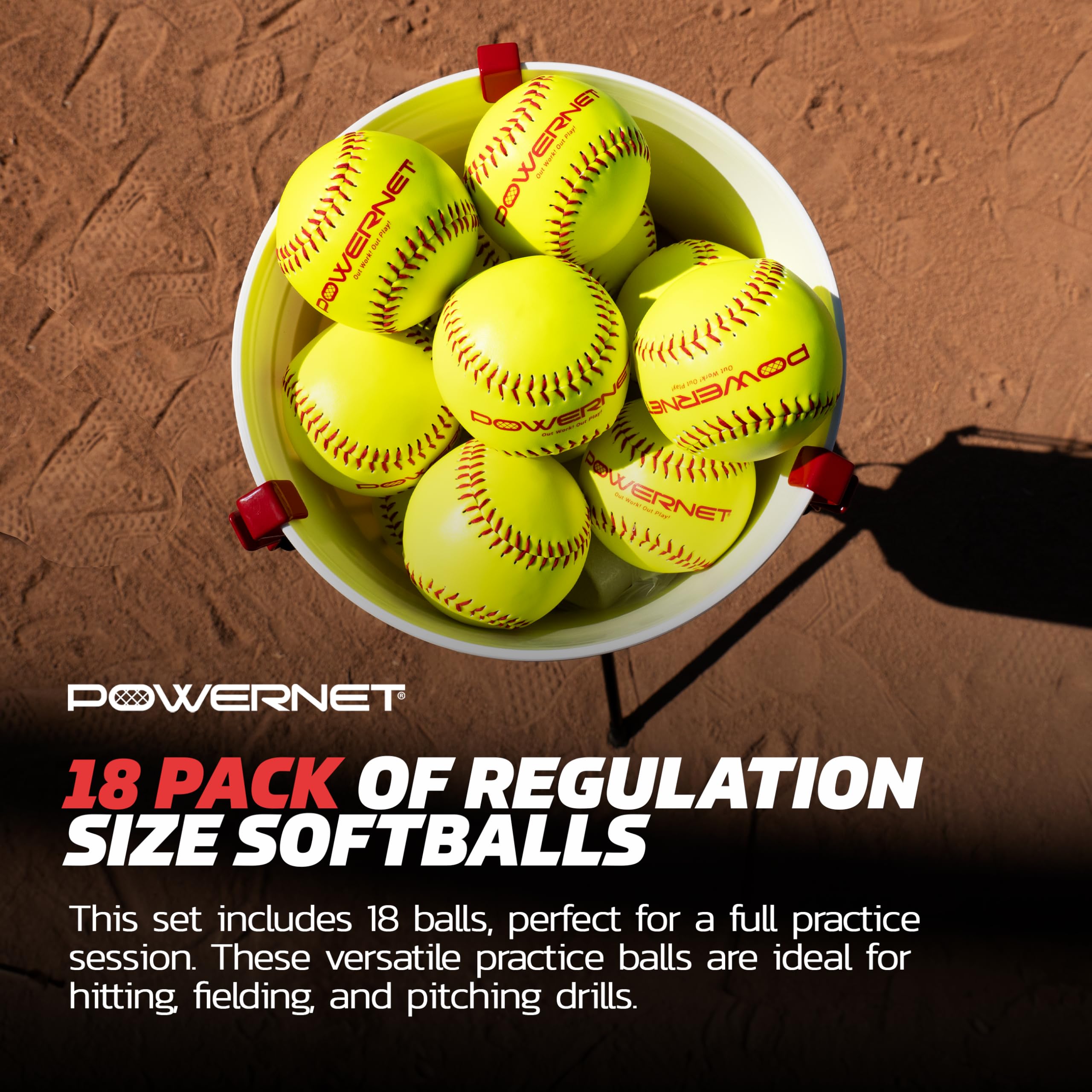 PowerNet synthetic leather texture detail demonstrating durable surface for hits