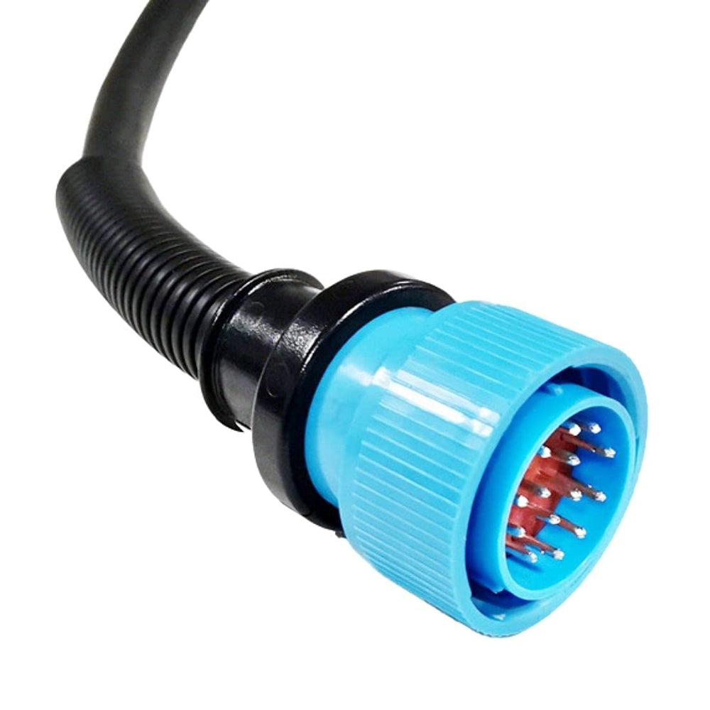 POWEROB TEC throttle lever close-up demonstrating ergonomic grip